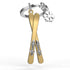 Metalmorphose Keychain - MTM151 - 01 - Ski with Snowflake Charm Key Ring - 5404006052165 - Crystal Lotus