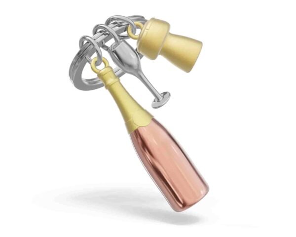 Metalmorphose Keychain - MTM154 - 02 - Champagne Rose Key Ring - 5404006066360 - Crystal Lotus