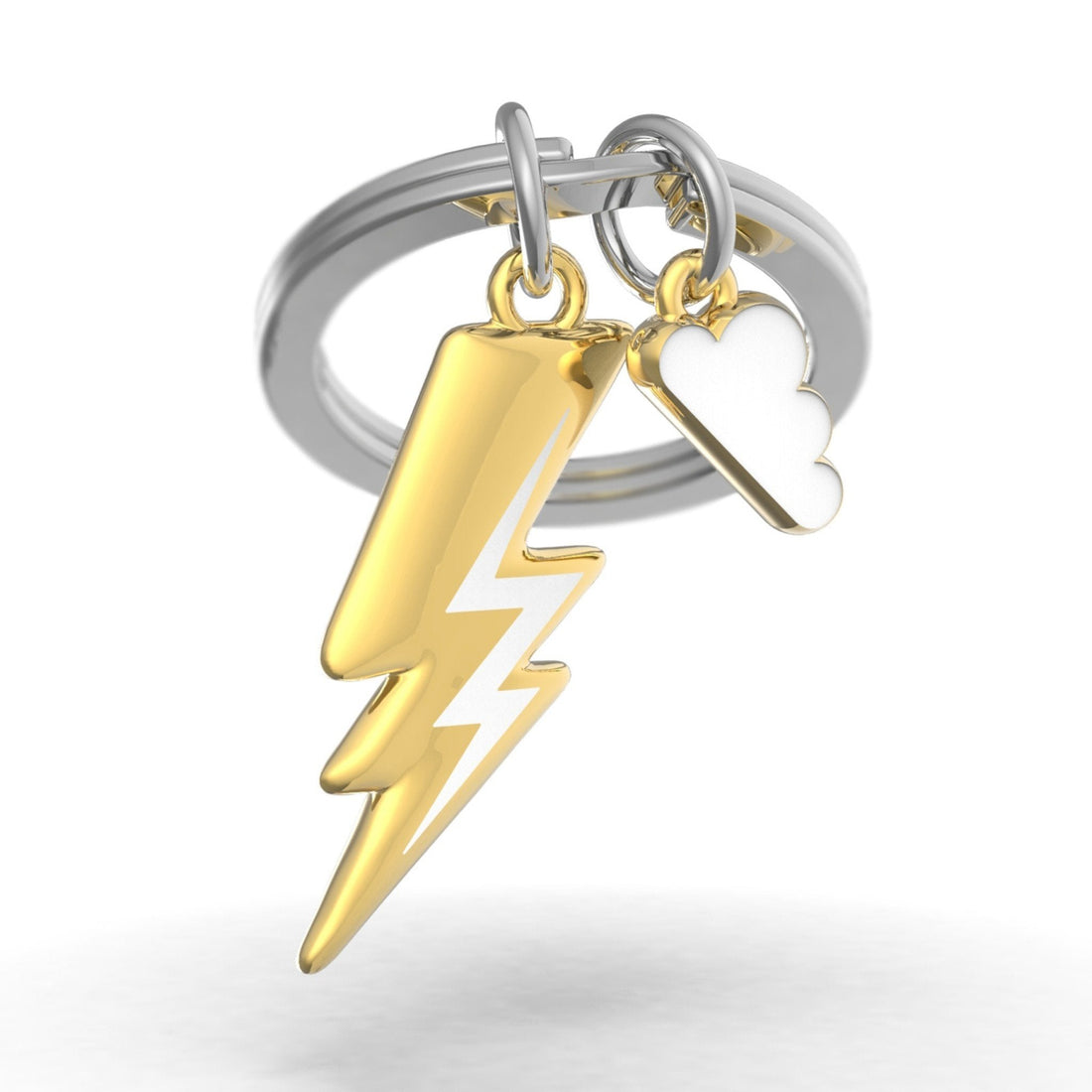 Metalmorphose Keychain - MTM157 - 01 - Lightning Bolt Key Ring - 5404006055258 - Crystal Lotus