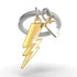 Metalmorphose Keychain - MTM157 - 01 - Lightning Bolt Key Ring - 5404006055258 - Crystal Lotus