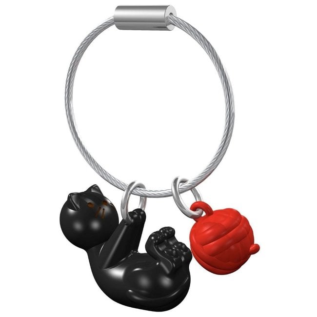 Metalmorphose Keychain - MTM189 - 03 - Playing Cat Key Ring - 5404006040100 - Crystal Lotus