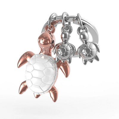 Metalmorphose Keychain - MTM195 - 01 - Turtle Family Key Ring - 5404006044443 - Crystal Lotus