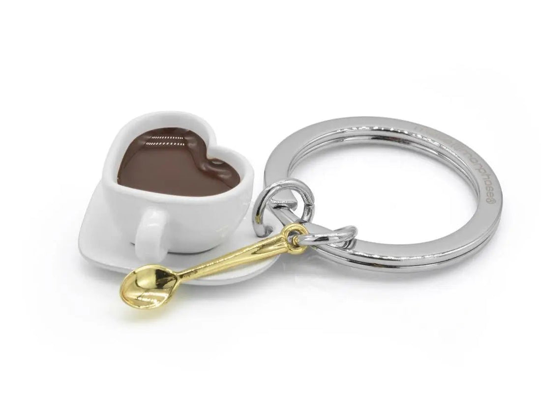 Metalmorphose Keychain - MTM216 - 01 - Love Coffee Key Ring - 5404006049790 - Crystal Lotus