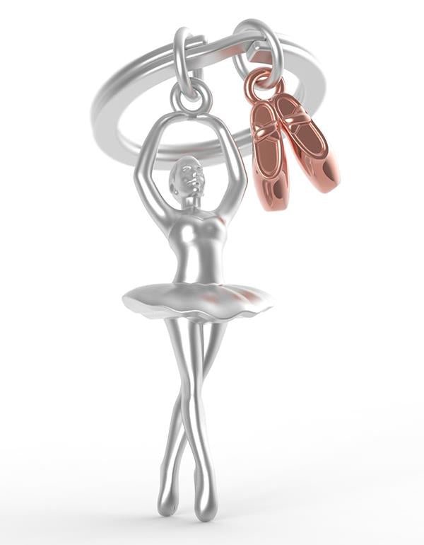 Metalmorphose Keychain - MTM220 - 02 - Ballet &amp; Shoes Key Ring - 5404006049189 - Crystal Lotus