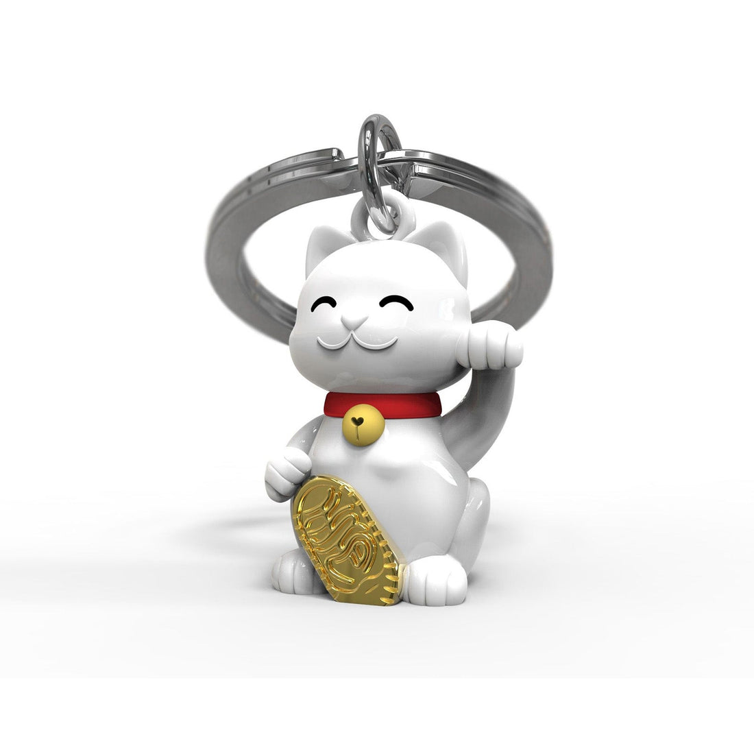 Metalmorphose Keychain - MTM226 - 01 - Lucky Cat Key Ring - 5404006043996 - Crystal Lotus
