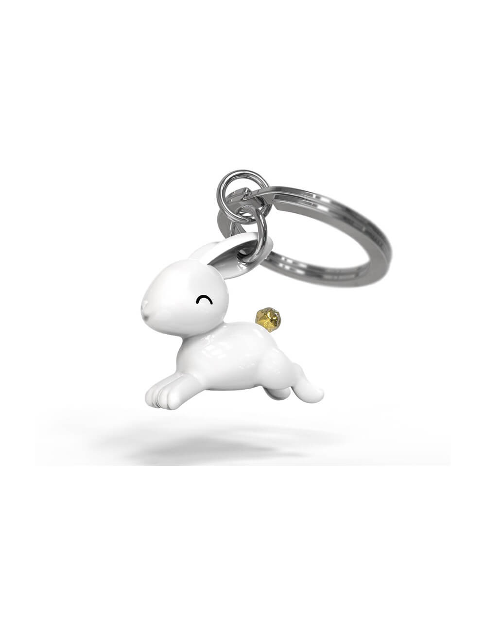 Metalmorphose Keychain - MTM233 - 01 - Jumping Bunny Key Ring - 5404006044016 - Crystal Lotus