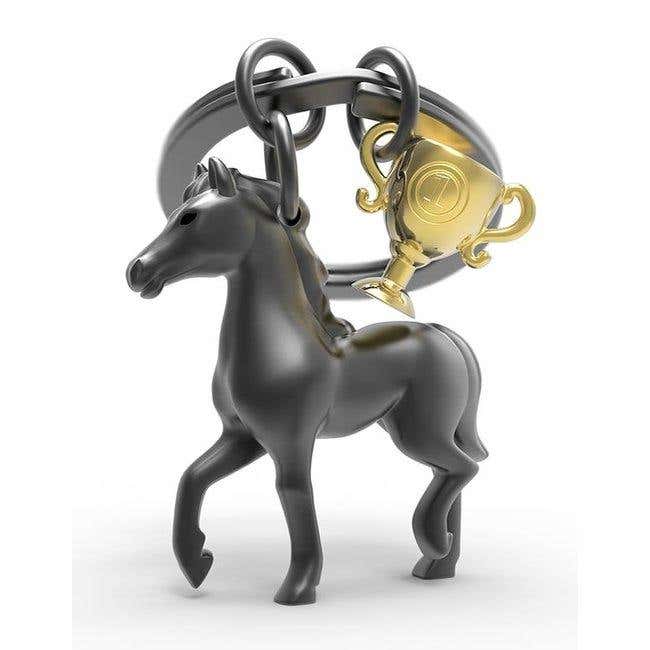 Metalmorphose Keychain - MTM235 - Horse &amp; Trophee Key Ring - 5404006049004 - Crystal Lotus