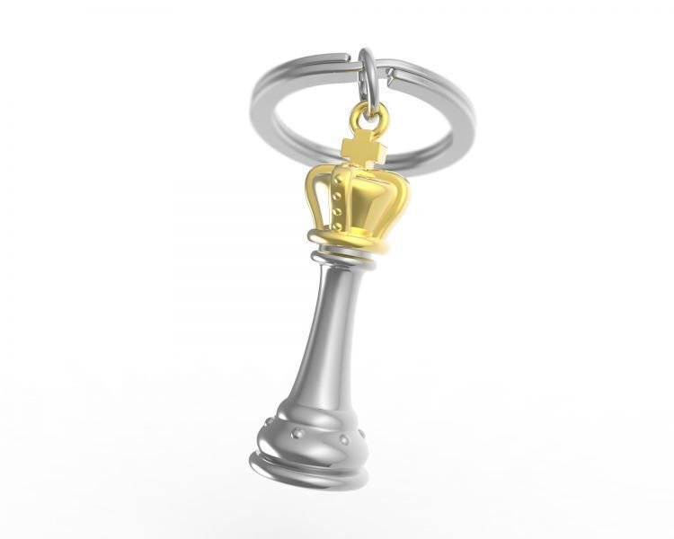 Metalmorphose Keychain - MTM240 - 01 - King Chess Key Ring - 5404006044030 - Crystal Lotus