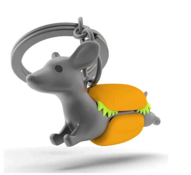 Metalmorphose Keychain - MTM250 - 01 - Dachshund Hotdog Key Ring - 5404006056507 - Crystal Lotus