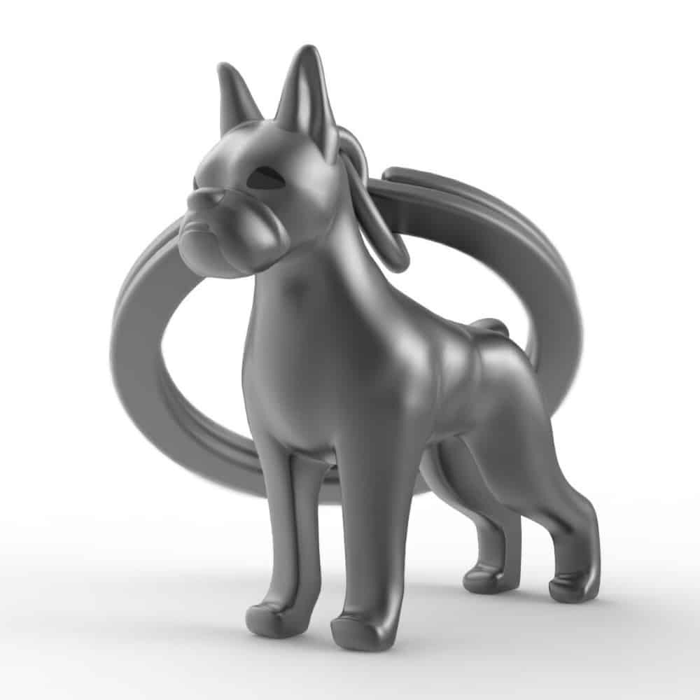 Metalmorphose Keychain - MTM252 - 02 - Boxer Dog Key Ring - 5404006046560 - Crystal Lotus
