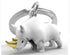 Metalmorphose Keychain - MTM271 - 02 - Rhino Key Ring - 5404006047260 - Crystal Lotus