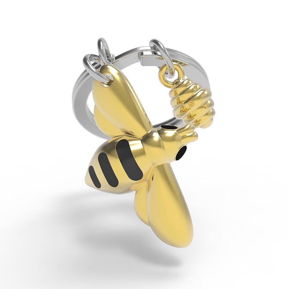 Metalmorphose Keychain - MTM276 - 01 - Bee &amp; Honey Key Ring - 5404006047826 - Crystal Lotus