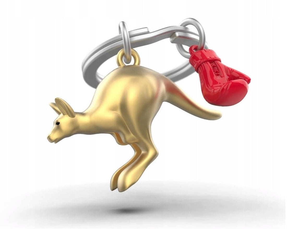 Metalmorphose Keychain - MTM277 - 01 - Kangaroo with Boxing Glove Key Ring - 5404006047857 - Crystal Lotus
