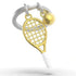 Metalmorphose Keychain - MTM317 - 01 - Tennis Key Ring - 5404006060177 - Crystal Lotus