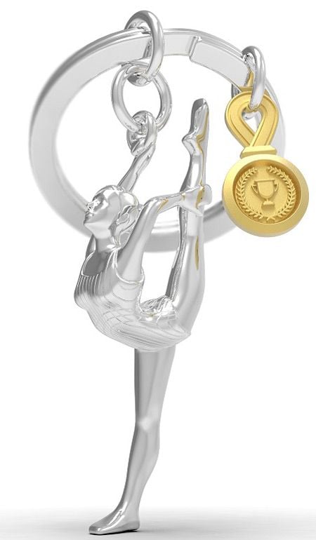 Metalmorphose Keychain - MTM321 - 01 - Gymnastics Key Ring - 5404006060290 - Crystal Lotus