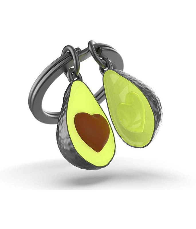 Metalmorphose Keychain - MTM337 - 01 - Avocado with Pit Key Ring - 5404006061525 - Crystal Lotus