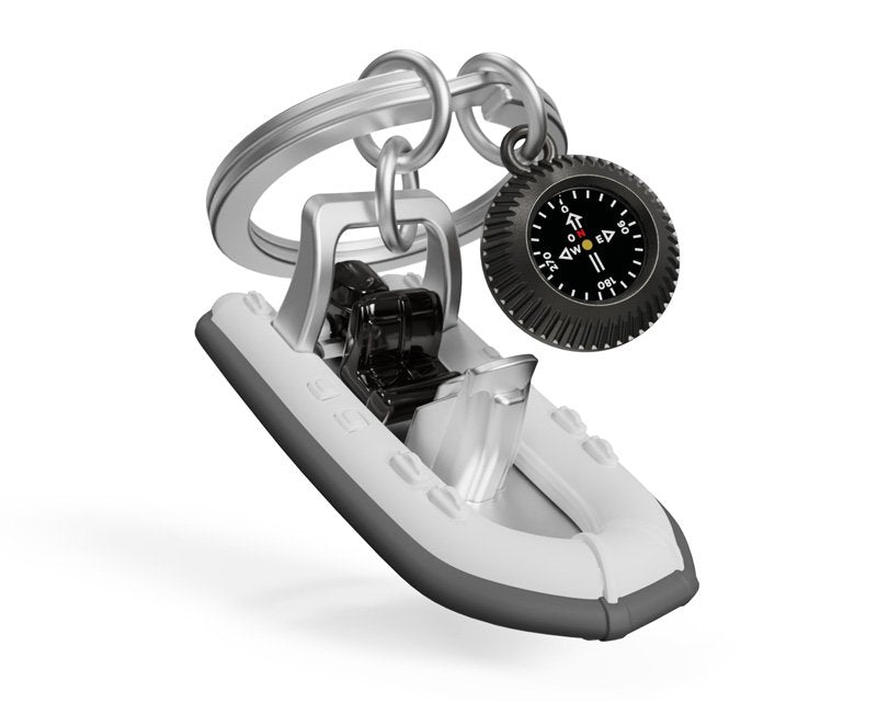 Metalmorphose Keychain - MTM370 - 01 - Rubber Motorboat Key Ring - 5404006065615 - Crystal Lotus