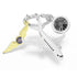Metalmorphose Keychain - MTM372 - 01 - Airplane, Badge & Engine Key Ring - 5404006065677 - Crystal Lotus