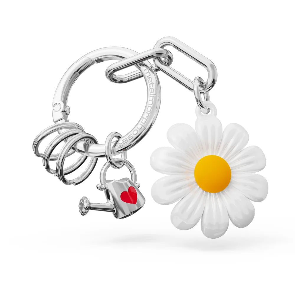 Metalmorphose Keychain - MTM385 - 01 - Nature Collection Daisy With Watering Can - 5404006068210 - Crystal Lotus