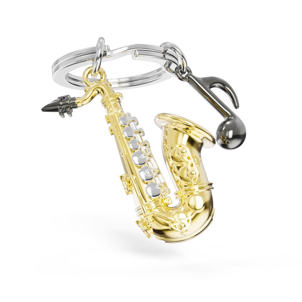 Metalmorphose Keychain - MTM400 - 01 - Music Collection Saxophone - 5404006073511 - Crystal Lotus