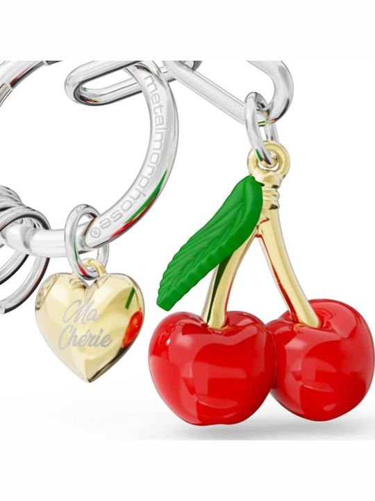 Metalmorphose Keychain - MTM406 - 01 - Nature Collection Cherry With Heart - 5404006073634 - Crystal Lotus