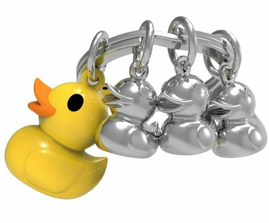 Metalmorphose Keychain - MTM925 - 01 - Duck Family Key Ring - 5404006033522 - Crystal Lotus