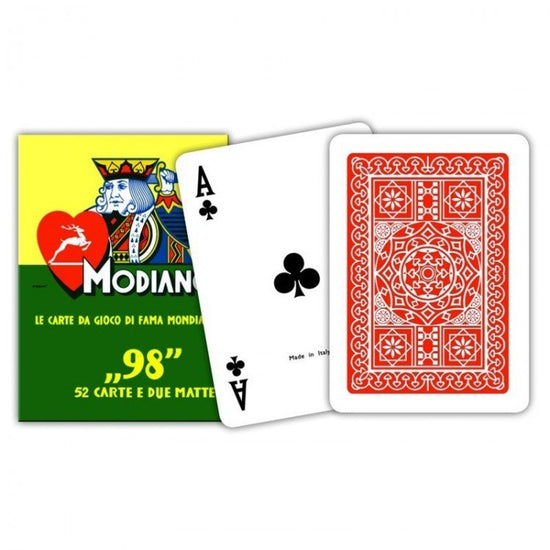 Modiano 98 Poker Cards Red - 8003080002522 - CrystalLotus.eu