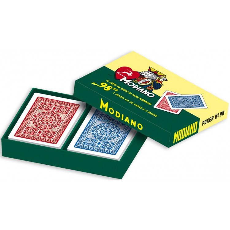 Modiano 98 Standard Index Poker Box Set Red &amp; Blue - 8003080002591 - CrystalLotus.eu