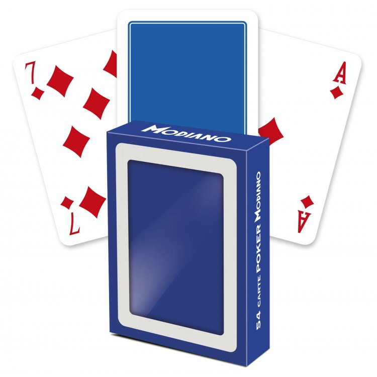 Modiano Poker Club Plain Blue Back - 8003080013481 - CrystalLotus.eu