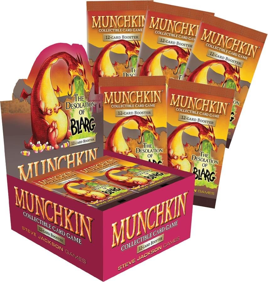 Munchkin Collectible Card Game: Desolation of Blarg Booster Box (24 packs) - 091037863706 - CrystalLotus.eu