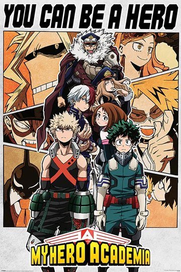 My Hero Academia Poster Be a Hero 61 x 91 cm - 5050574346832 - CrystalLotus.eu