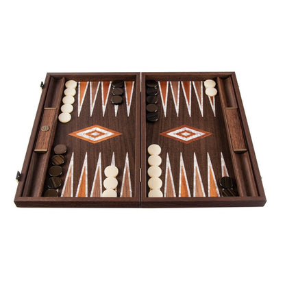 Natural Burl Premium Handcrafted Backgammon Set with Pearl Elements 48x60cm (by Manopoulos) - 5250000000065 - Crystal Lotus