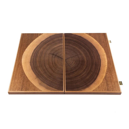 Natural Walnut Tree Trunk Premium Handcrafted Backgammon Set 48x60cm (by Manopoulos) - 5250000000064 - Crystal Lotus