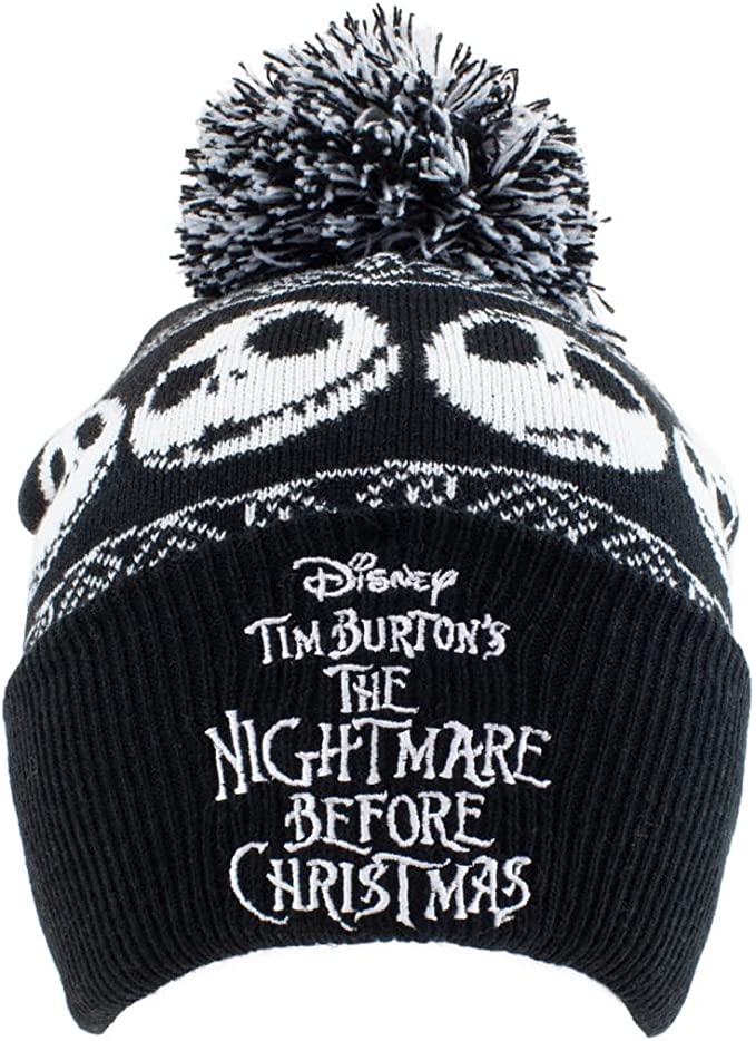 Nightmare before Christmas Beanie Basic Snow (Color Black) - 5056463409473 - CrystalLotus.eu