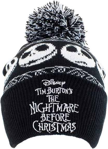 Nightmare before Christmas Beanie Basic Snow (Color Black) - 5056463409473 - CrystalLotus.eu