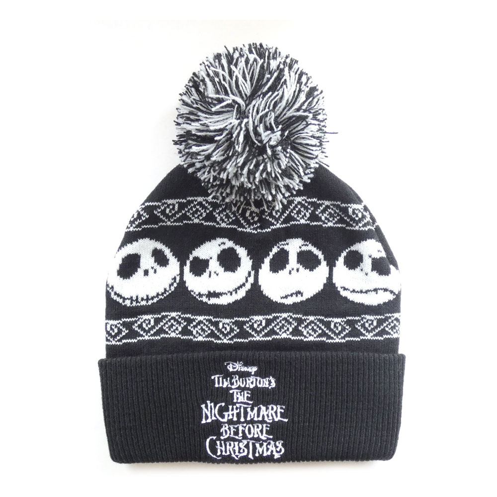 Nightmare before Christmas Beanie Basic Snow (Color Black) - 5056463409473 - CrystalLotus.eu