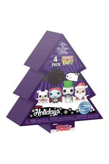 Nightmare Before Christmas Pocket Pop! Vinyl Figure 4 - Pack Tree Holiday 4 Cm - 889698739115 - CrystalLotus.eu