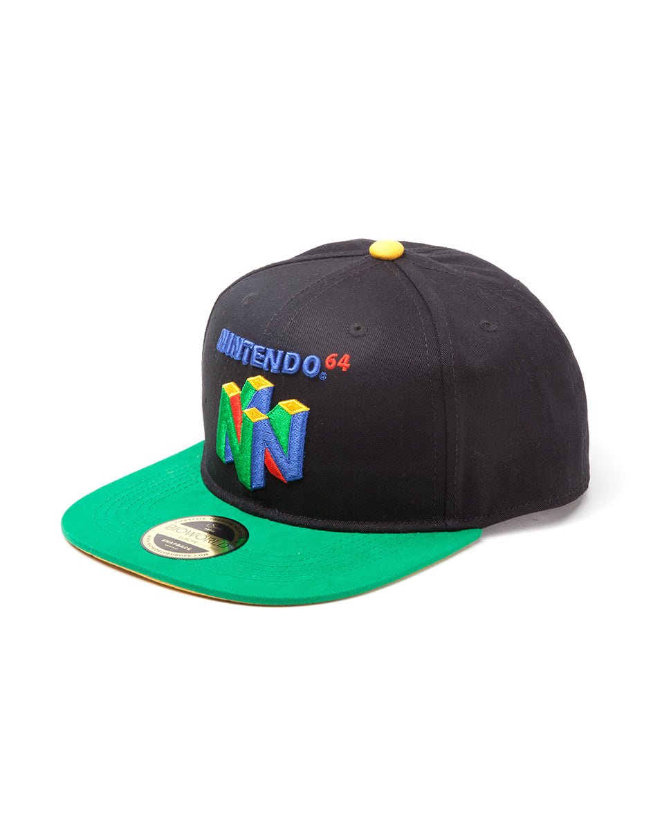 Nintendo Snapback Cap N64 Logo (One Color) - 8718526229660 - CrystalLotus.eu