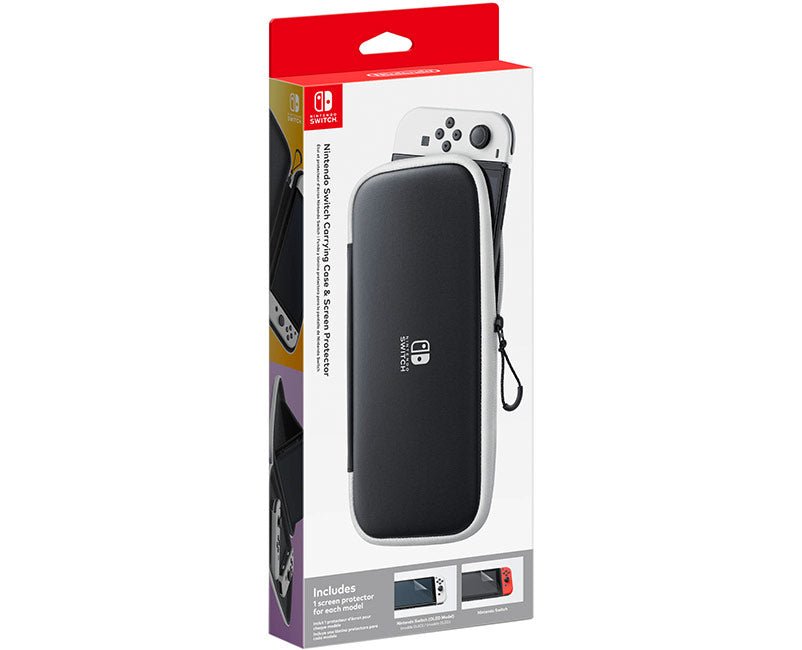 Nintendo Switch Carrying Case &amp; Screen Protector (Black &amp; White) - 045496431501 - CrystalLotus.eu