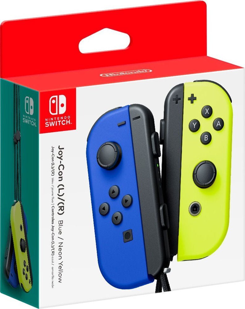 Nintendo Switch - Nintendo Switch Joy - Con Pair Blue/Neon Yellow - 045496431303 - CrystalLotus.eu