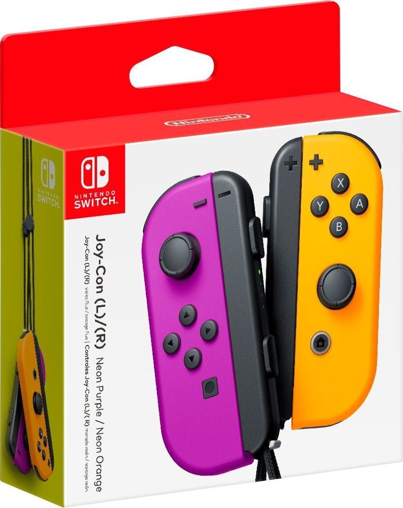 Nintendo Switch - Nintendo Switch Joy - Con Pair Neon Purple/Neon Orange - 045496431310 - CrystalLotus.eu