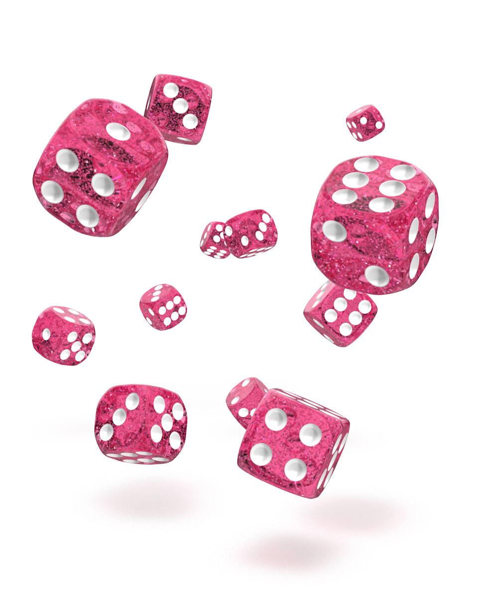 Oakie Doakie Dice D6 Dice 12 mm Speckled - Pink (36) - 4056133700184 - CrystalLotus.eu