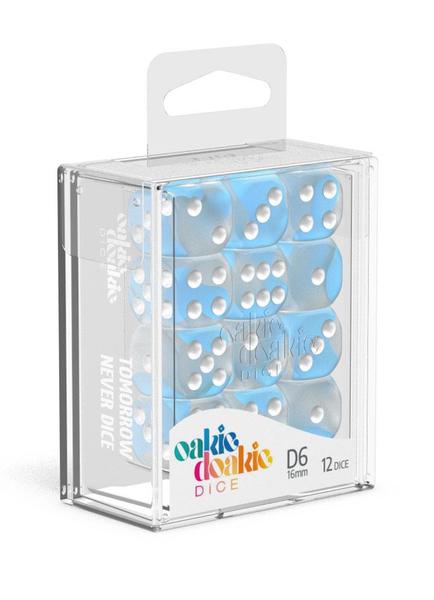 Oakie Doakie Dice D6 Dice 16 mm Glow in the Dark - Arctic (12) - 4056133700887 - CrystalLotus.eu