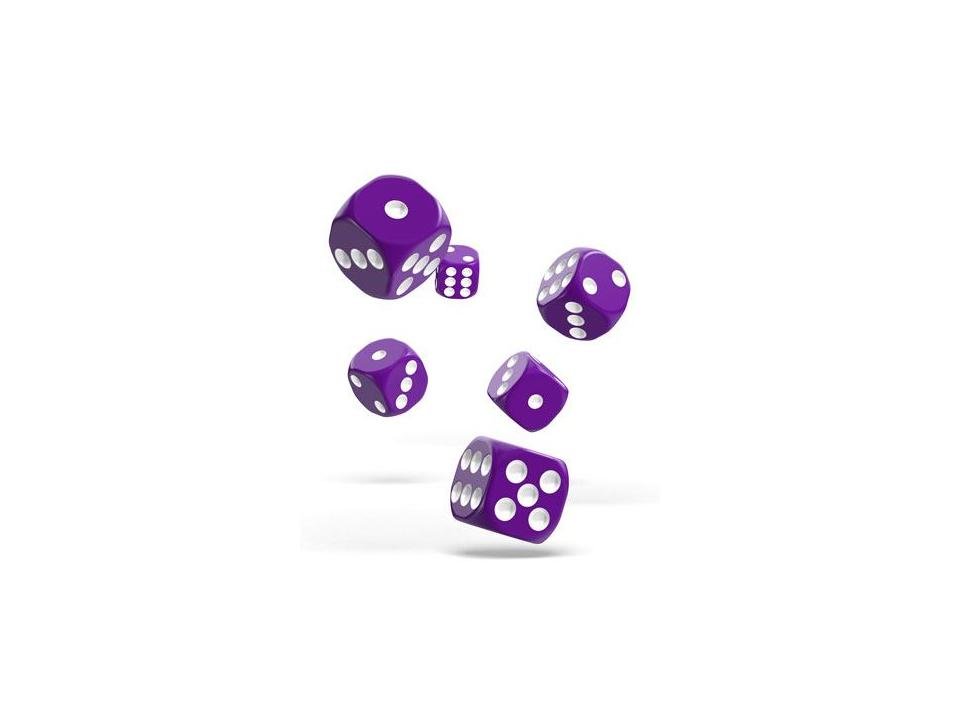 Oakie Doakie Dice D6 Dice 16 mm Solid - Purple (12) - 4056133700757 - CrystalLotus.eu