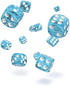 Oakie Doakie Dice D6 Dice 16 mm Speckled - Light Blue (12) - 4056133700672 - CrystalLotus.eu