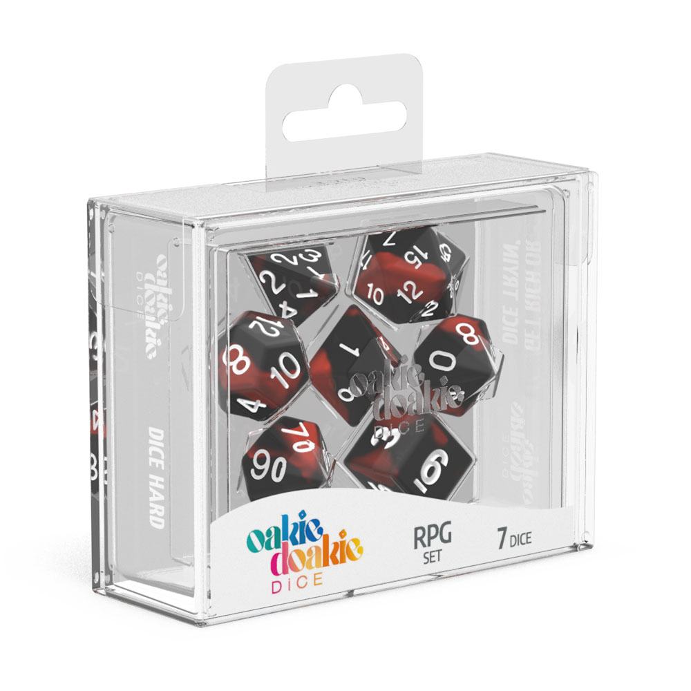 Oakie Doakie Dice RPG Set Glow in the Dark - Lava (7) - 4056133701419 - Crystal Lotus