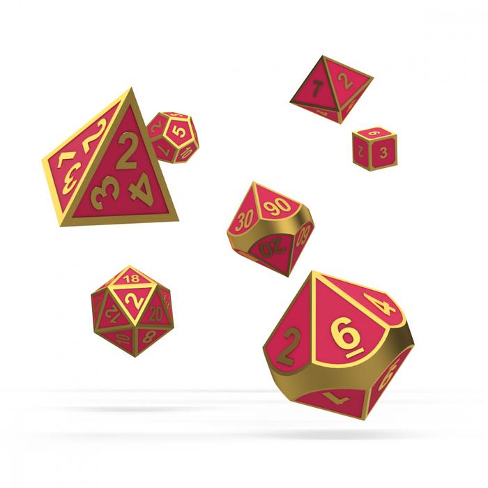 Oakie Doakie Dice RPG Set Metal Glow in the Dark - Golden Princess (7) - 4056133701495 - CrystalLotus.eu