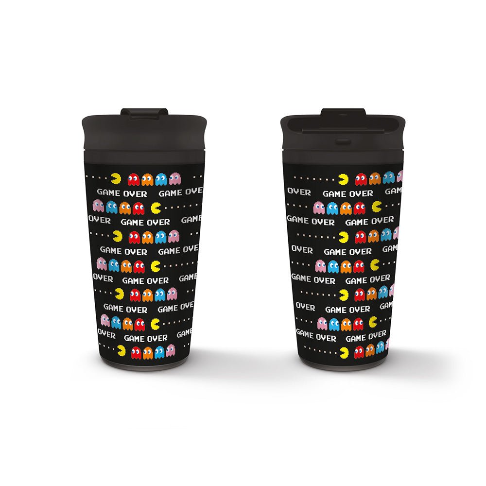 Pac - Man (Game Over) Metal Travel Mug - 5050574262415 - CrystalLotus.eu