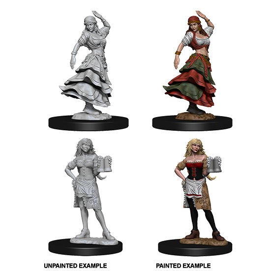 Pathfinder Deep Cuts Unpainted Miniatures: Bartender/Dancing Girl - WAVE 4 - 634482725887 - CrystalLotus.eu