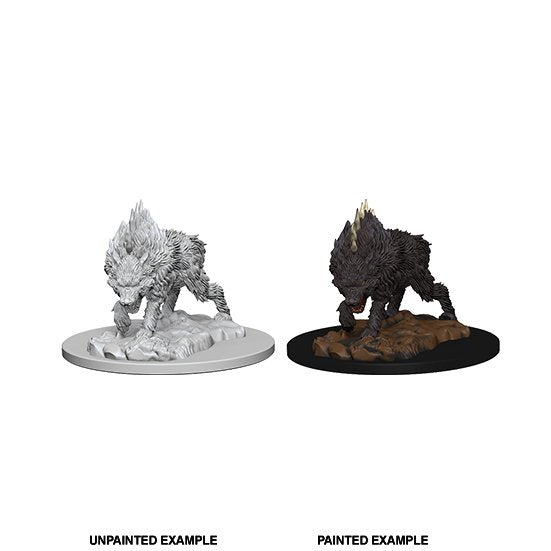 Pathfinder Deep Cuts Unpainted Miniatures: Dire Wolf - WAVE 4 - 634482731840 - CrystalLotus.eu